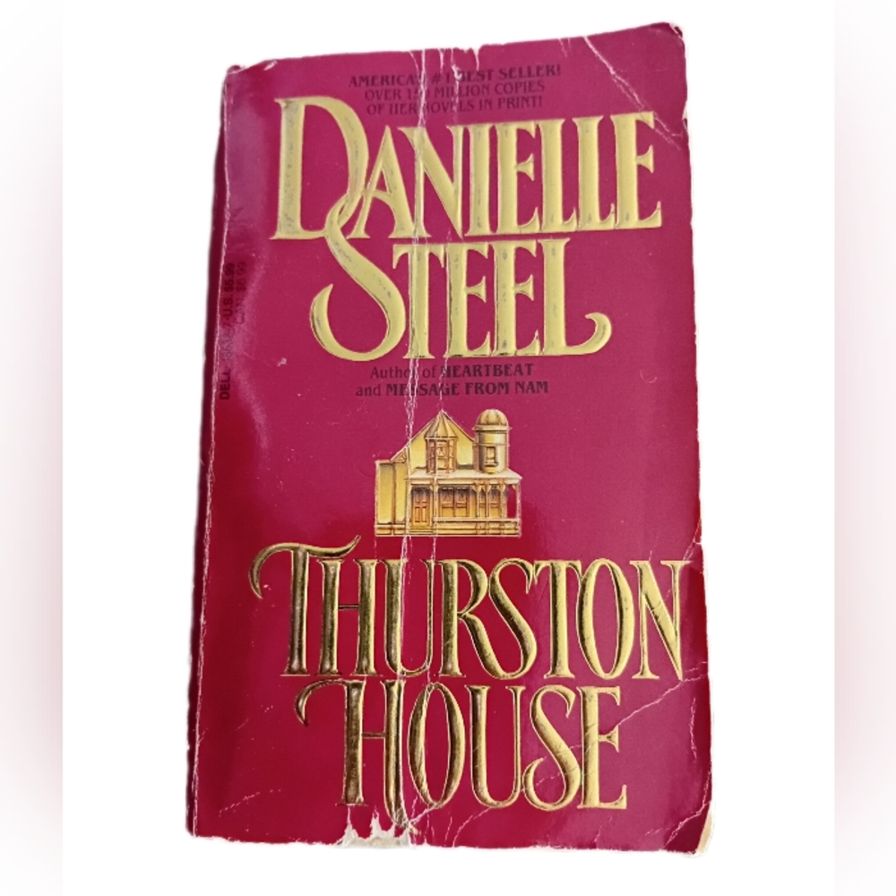 Danielle Steel 'Thurston House' Red and Gold Coffee Table Book